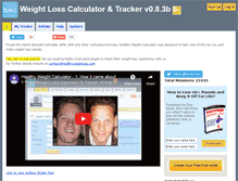 Tablet Screenshot of healthyweightcalc.com